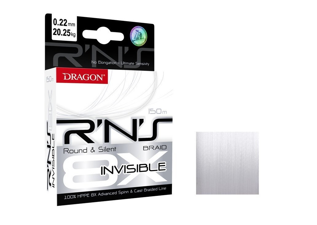Šnúra RNS 8X Invisible Braid 150m Biela